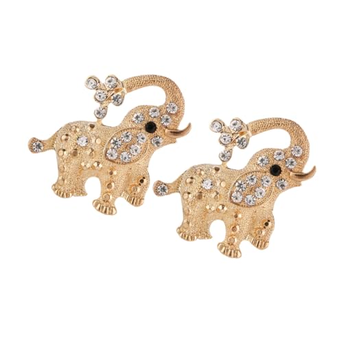 FRCOLOR 1 Satz Elefantenbrosche Scarf Brosche Für Damen Kreative Stilvolle Tierbrosche Vielseitig Einsetzbar Für Kleider Taschen Schals Hüte Perfektes Für Muttertag 2 Stück von FRCOLOR