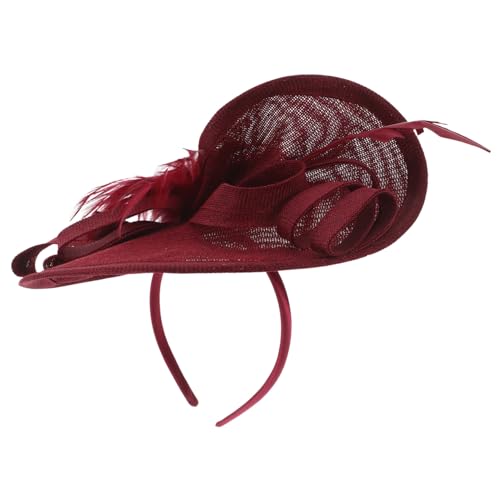 FRCOLOR 1 Satz Federblumen-kopfschmuck Kleine Hüte Haarspange Kleine Zylinder-haarspange Teepartyhüte Für Frauen Frauen-fascinator-stirnband Fascinator-stirnband-kopfbedeckung Polyester von FRCOLOR