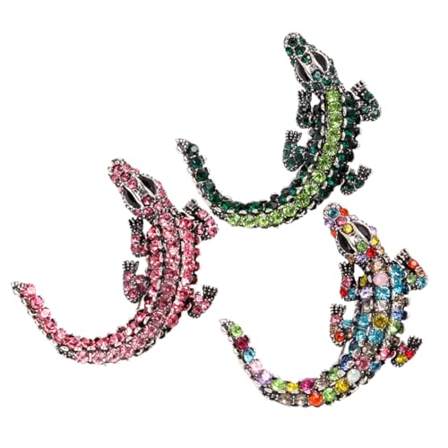 FRCOLOR 3 Stück Legierungsbrosche Strass Brustnadel Kreativ Anstecknadel für Damen für Hochzeiten Geburtstage und Anlässe von FRCOLOR