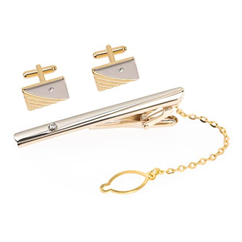FRCOLOR 1 Satz Goldene Manschettenknackklammer Goldene Krawattenclip Krawattenklammern Für Männer Einzigartig Krawattenstangen Für Männer Schlüssel Krawattennadel Für Hemd Legierung von FRCOLOR