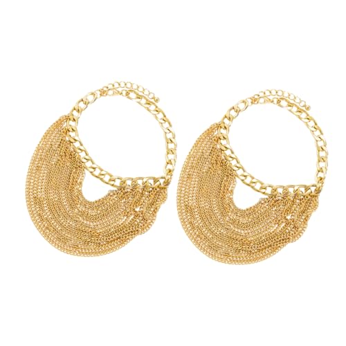 FRCOLOR 2stücke Fußkettchen Gold Punk Mit Quaste Fußkettchen in Lagen Für Damen Leicht Anzuziehen Und Abzunehmen Passt Zu Kleid Rock Hose Für Strand Party Reisen FRCOLOR 2stücke Fußkettchen Gold Punk Mit Quaste Fußkettchen in Lagen Für Damen Leicht Anzuziehen Und Abzunehmen Passt Zu Kleid Rock Hose Für Strand Party Reisen von FRCOLOR