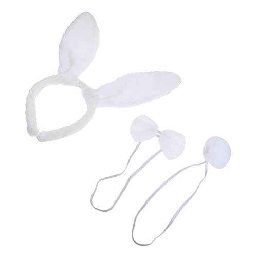 FRCOLOR 1satz Plüschhasen Kostüm Für Ostern Teiliges Zubehör Mit Hasenohren Haarreif Hasenschwanz Und Nase Für Partys Cosplay Und Feiertagsfeiern von FRCOLOR