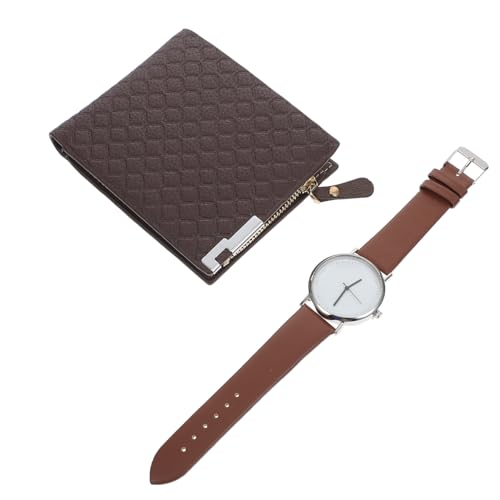 FRCOLOR 1 Satz Herren Armbanduhr Geldbörse Set Stilvolles für Freund Ehemann oder Vater Einzigartiges Design Passend für Casual Business Partys Modischer Look von FRCOLOR