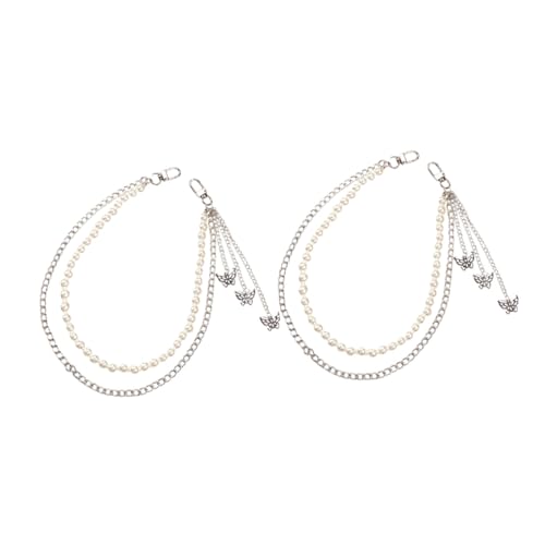 FRCOLOR 2stücke Doppelschicht Hosenkette Schmetterlingsdesign Jeans Kette Für Frauen Punk Taillenkette Modisch Und Cool von FRCOLOR