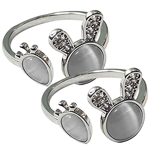FRCOLOR 1 Satz Katzenaugenring Mit Karotten Design Für Frauen Einstellbarer Offener Finger Ring Minimalistischer Schmuck Für Damen Stilvolle Ring Juwelen 2 Stück von FRCOLOR
