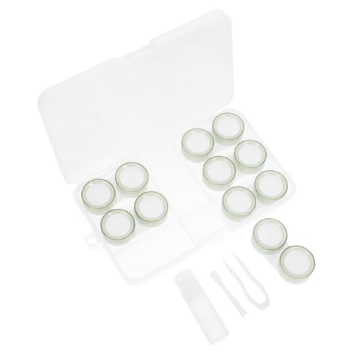 FRCOLOR Kontaktlinsenbehälter Runde Linsenbox Kleine Linsenbox Linsenbehälter Für Damen Exquisiter Kontaktlinsenhalter Augenlinsen-Organizer Linsen-aufbewahrungsetui Tragbar Und Leicht von FRCOLOR
