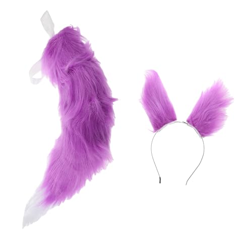 FRCOLOR Cosplay-set Mit Mehrlagigen Ohren Und Handgefertigte Tierkopfbedeckung Für Partys Für Erwachsene Halloween Dekoratives Haarband-set von FRCOLOR