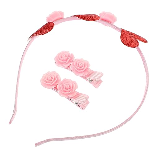FRCOLOR Valentine Harz Stirnbänder Party Haar Bands Party Dekoration Für Kopf Valentinstags-stirnband Rosen-kopfschmuck Valentinstags-haarspangen Haar-accessoires Für Mädchen von FRCOLOR