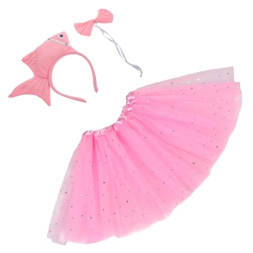 FRCOLOR Fischkostüm Für Junge Mädchen Goldfisch Meereslebewesen Kostümset Mit Stirnband Und Rock Meerestier-kostüme Für Partys Alltagsspaß von FRCOLOR