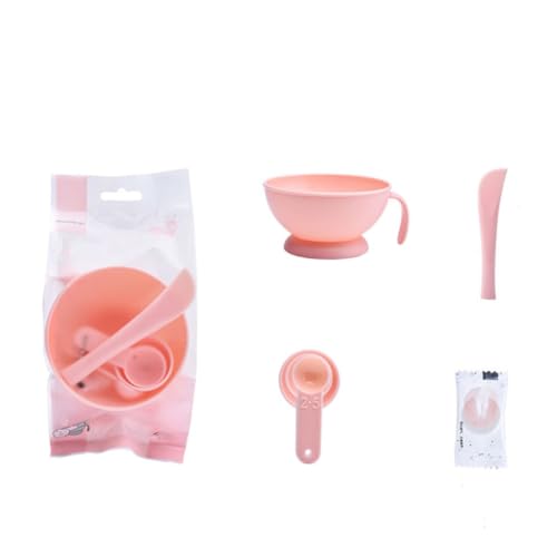 FRCOLOR 1 Satz Masken-Mischset Rührschüssel aus Ton Pflegeset good mood grateful pink Messbecher Gesichtsmaske Löffel mischen Suite Maskenschale einstellen Werkzeug Rosa von FRCOLOR