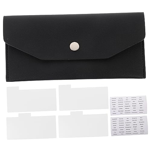 FRCOLOR 1 Satz PU Cash Wallet Wiederverwendbare Budget Umschlag Geldbeutel mit Trennblättern und Aufklebern für Damen zur Geldorganisation Schwarz FRCOLOR 1 Satz PU Cash Wallet Wiederverwendbare Budget Umschlag Geldbeutel mit Trennblättern und Aufklebern für Damen zur Geldorganisation Schwarz von FRCOLOR
