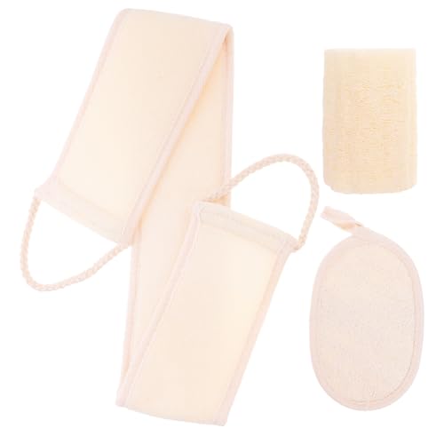 FRCOLOR Shower Scrubber 1 Satz Peeling-set Peeling-tool Für Den Rücken Peeling-badetuch Schrubber, Rückenschrubber Peeling-badewäscher Peeling-schrubber Körperwäscher Peelingzubehör Für Das Bad Luffa von FRCOLOR
