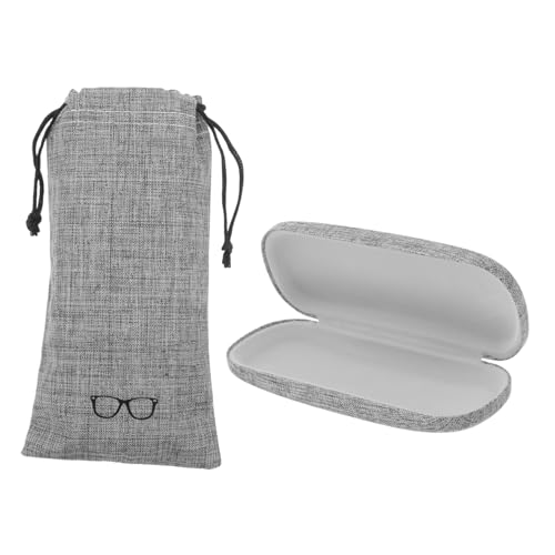 FRCOLOR 1 Satz Reise Sonnenbrillenetui Und Brillenetui Mit Kordelzug Hartschalen Brillenetui Tragbares Brillentaschenset Brillenetui Tragbarer Brillen Organizer 2Stk von FRCOLOR