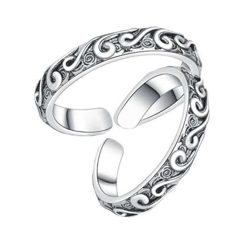 FRCOLOR 1 Satz Retro Ringe Teiliges Stilvolle Finger Schmuck Für Damen Herren Romantische Dekorative Eheringe Für Besondere Anlässe Hochwertige Verarbeitung Komfortabler Sitz 2 Stück von FRCOLOR