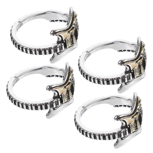 FRCOLOR 1 Satz Ringe Ästhetisch Gitarre Gotisch Hochzeit Gothic Punk Vintage-ringe Für Cooler Schmuck Für Statement- Für Zinklegierung 4 Stück von FRCOLOR