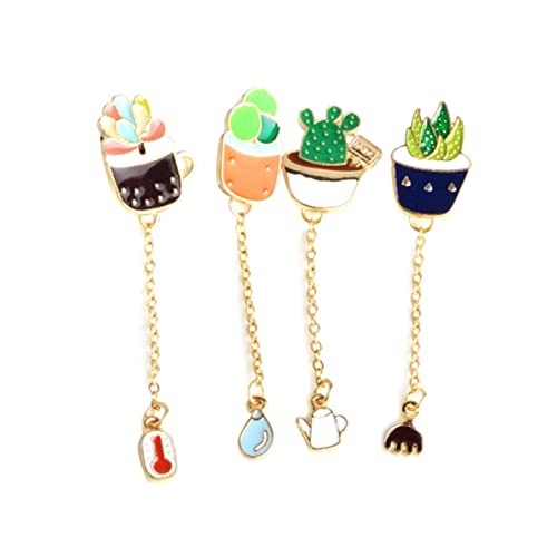 FRCOLOR 4stücke Kaktusbrosche Aus Legierung Für Damen Mädchen Modeschmuck Kaktus-design Breastpin Mit Cartoon-stil Für Kleidung Corsage Halsbekleidung Für Bankett Und Alltag von FRCOLOR