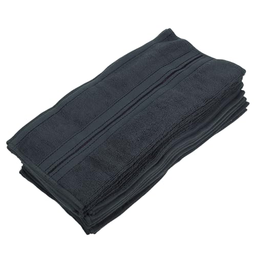 FRCOLOR 12stücke Teiliges Baumwollhandtuchset Saugfähige Waschlappen Für Gesicht Und Bad Leicht Zu Reinzen Dunkelgrau Multifunktionale Handtücher Für Küche Und Spa von FRCOLOR