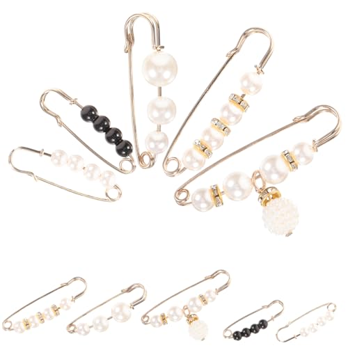 FRCOLOR 1 Satz Taillenstift Cinch Clip Einstellbar Anstecknadel Für Hosen Hosenbundstraffer Frauen Brosche Pin Clips Pullovernadelclip Wäscheklammer Hosennadel Perle 10 Stück von FRCOLOR