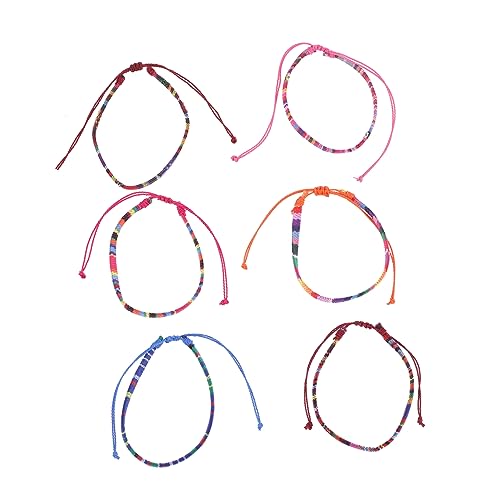 FRCOLOR 1 Satz Teiliges Boho Fußkettchen Einstellbare Strand Fußkettchen Für Damen Woven Fußschmuck Für Besondere Anlässe Für Freundinnen 6 Stück von FRCOLOR