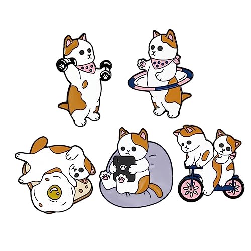 FRCOLOR 5stücke Cartoon Anstecker Brosche Aus Legierung Broschen Für Taschen Rucksack Kleidung Leicht Und Tragbar Für Alltag Und Geschenke von FRCOLOR