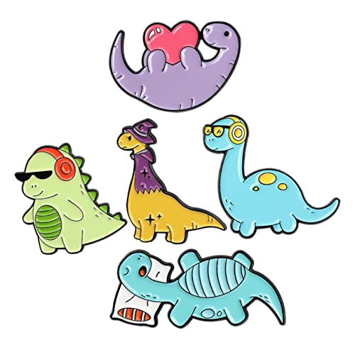 FRCOLOR 1 Satz Teiliges Cartoon Broschen Niedliche Anstecknadeln Für Frauen Anstecker Für Kleidung Taschen Hüte Einzigartige Geschenkidee Farbenfrohes Design 5 Stück von FRCOLOR