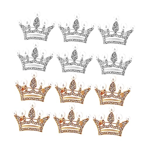 FRCOLOR 12stücke -anstecknadel Aus Legierung Brosche Für Damen Kleidungsabzeichen Mit Kronenoptik Modisches Accessoire Für Hut Und Schal von FRCOLOR