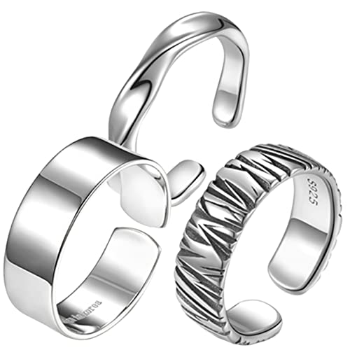 1 Satz Teiliges Herren Vintage Offene Ringe Verstellbare Bandringe Für Retro Schmuck Für Cosplay Partys 3 Stück von FRCOLOR