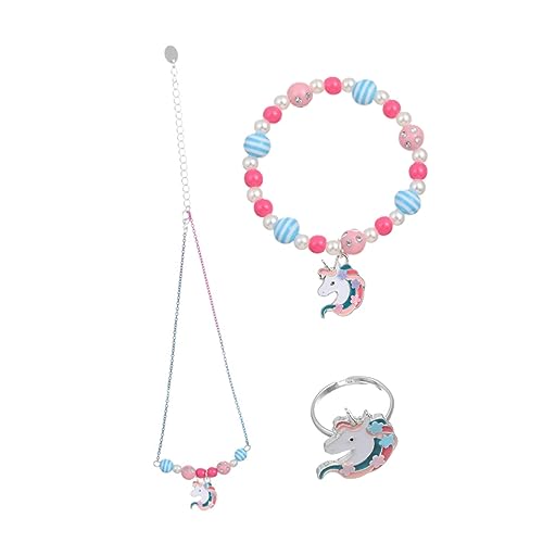 FRCOLOR 1 Satz Teiliges Schmuckset für Einhorn Halskette Armband und Ring für Mädchen für Geburtstagsfeiern und Besondere Anlässe und Robust Einfach für Anzulegen FRCOLOR 1 Satz Teiliges Schmuckset für Einhorn Halskette Armband und Ring für Mädchen für Geburtstagsfeiern und Besondere Anlässe und Robust Einfach für Anzulegen von FRCOLOR