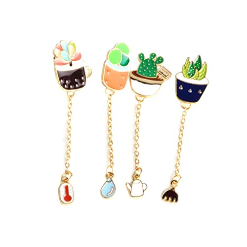 FRCOLOR 4stücke Kaktusbrosche Aus Legierung Für Damen Mädchen Modeschmuck Mit Cartoon Kaktus Design Als Abzeichen Corsage Für Kleidung Tasche Pullover Schal von FRCOLOR