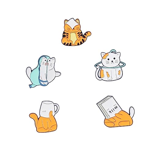 FRCOLOR 5stücke Broschennadel Für Frauen Anstecknadel Für Hüte Broschen Aus Hutnadel Schmuck Tierbroschen Cartoon-brosche Alltagsoutfits Verzierungen von FRCOLOR