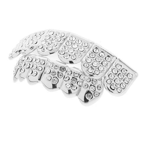 FRCOLOR 1 Set Goldene Künstliche Zähne Grillzähne Hip Pop Zubehör Zahngrill Rapper Künstliche Cosplay Zähne Schmuck von FRCOLOR