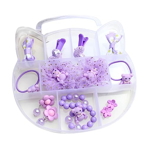 FRCOLOR Haarschmuck Für Kinder 1 Satz Baby Mädchen Armband Baby-kit Baby-armband Babyanzüge Säuglingsanzug Suite Haar Kind Violett Kopfbedeckungen Für Kinder von FRCOLOR