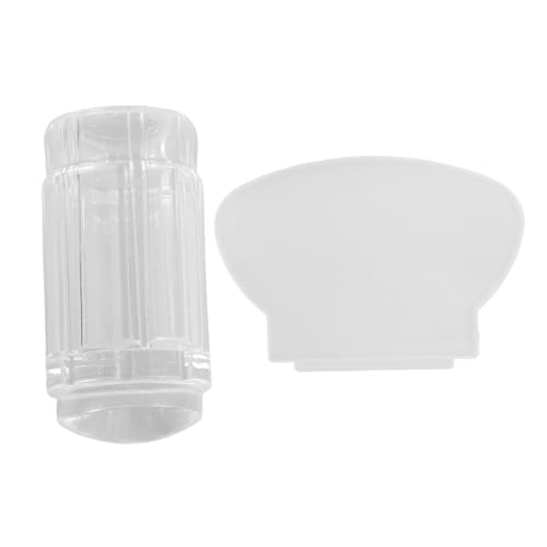 FRCOLOR 1 Set Nagelstempel Werkzeug Nagellack Stempel Silikon Nagelstempel Maniküre Stempel Maniküre Zubehör Stempel Mit Schaber Home DIY Stempel French Tip Stempel Kieselgel von FRCOLOR