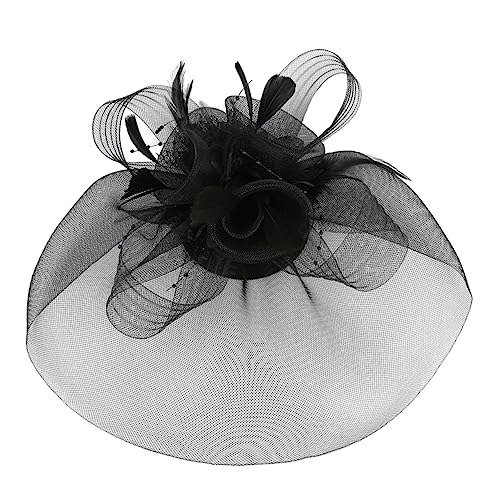 FRCOLOR Braut Haarspange 1 Stk Partyblume Haarspangen Für Damen Derby-cap Für Damen Kopfbedeckung Für Damen Hochzeit Haarspange Vintage Party-kopfbedeckung Gittergewebe Modellieren Braut von FRCOLOR