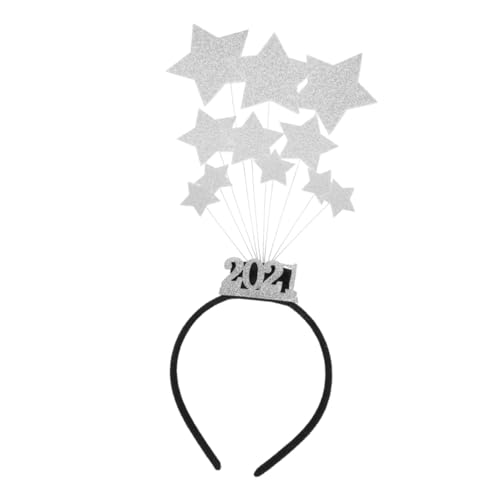FRCOLOR 1stück Neujahrs-party Haarreif Mit Glitzerstern Leicht Und Bequem Für Feierlichkeiten Und Fotos Als Festlicher Kopfschmuck Für Silvesterpartys von FRCOLOR