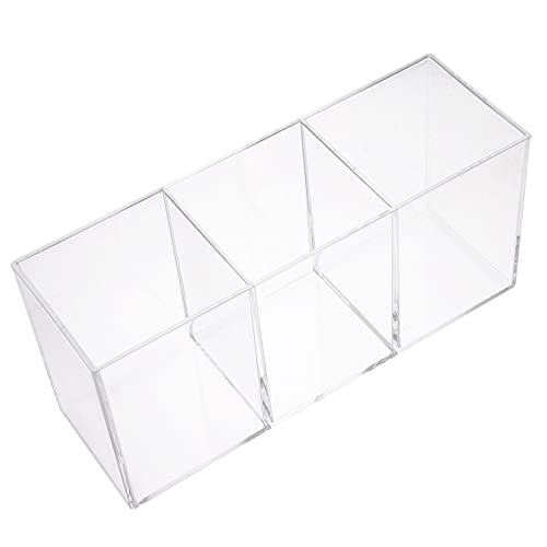 FRCOLOR Schminkpinsel Halter Make-up Pinselbehälter Kosmetik-organizer Aufbewahrungsbehälter Mit Drei Gittern Für Stifte Und Make-up Zuhause Büro Schminktisch von FRCOLOR