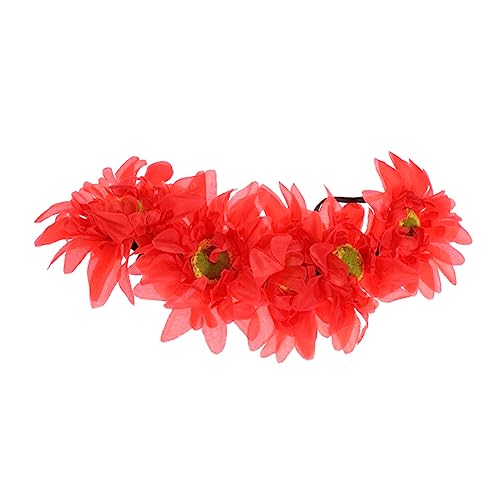 FRCOLOR 1stk Strand Haarreifen Tag Der Toten Stirnband Damen-stirnband Blumen Haarkranz Damen Stirnbänder Sonnenblumen-stirnband Blumenstirnband Für Mädchen Weihnachten Requisiten Urlaub von FRCOLOR