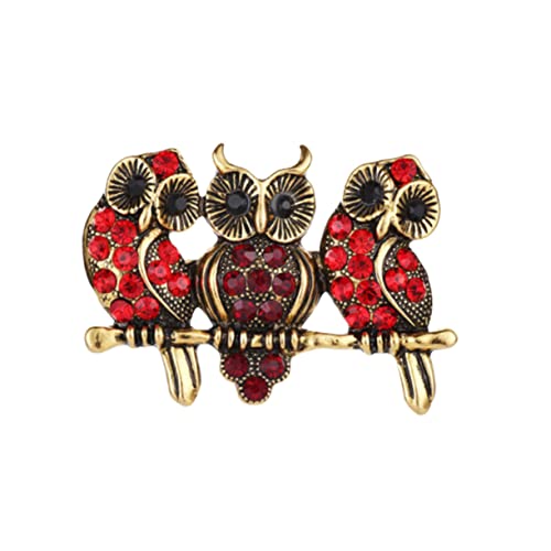 FRCOLOR Eulenbrosche Aus Legierung Elegante Brosche Zum Befestigen An Stoff Dekoriert Kleidung Taschen Rucksäcke Für Valentinstag Geburtstag Weihnachten von FRCOLOR