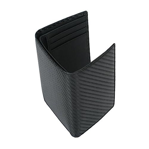 FRCOLOR 1 Stück Carbon Fiber Geldbörse für Herren Große Kapazität RFID Geschützt Multifunktionales Kartenetui für Münzen Kreditkarten Bargeld Strapazierfähig Leicht zu Transportieren von FRCOLOR