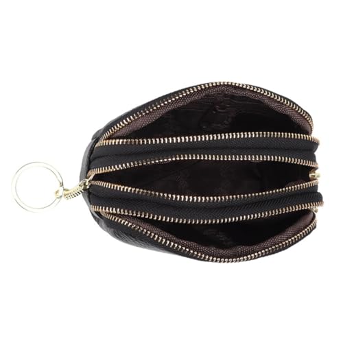 FRCOLOR 1 Stück Cowhide Münzgeldbörse mit Reißverschluss Kleingeldbörse für Karten Schlüssel Kleinigkeiten Geldbörse für Damen Herren für von FRCOLOR