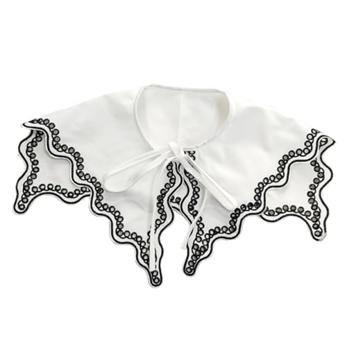 FRCOLOR 1Stück Baumwolle Fake Kragen Damen Abnehmbarer Atmungsaktiver Kleidungszubehör für Blusen und Pullover von FRCOLOR