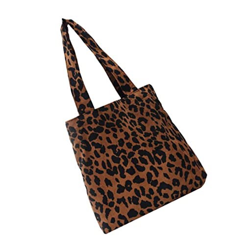 FRCOLOR 1 Stück Damen Leopard Muster Tragetasche Polyester Stylische Handtasche Schulter für Strand Party Shopping Date Langlebig von FRCOLOR