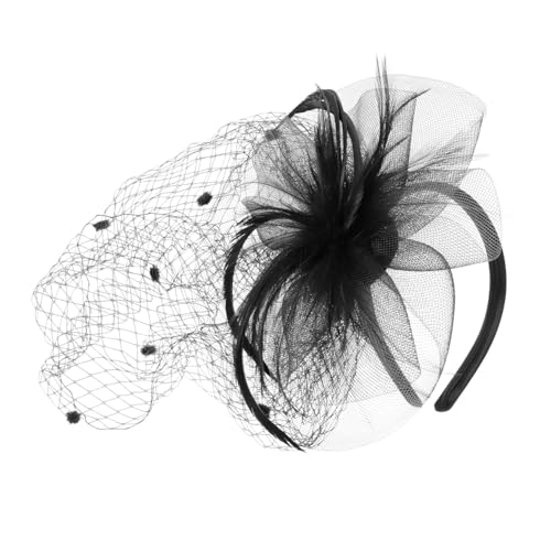 FRCOLOR Eleganter Federhut Netzgarn für Frauen Charmanter Kopfschmuck für Partys Hochzeiten und Besondere Anlässe Leicht und Romantisches Design Haar Accessoire von FRCOLOR