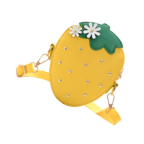 FRCOLOR Erdbeerförmige Umhängetasche Für Mädchen Einfache Münztasche Mit Verstellbarem Riemen Für Kleinigkeiten Geeignet Für Reisen Und Einkäufe von FRCOLOR