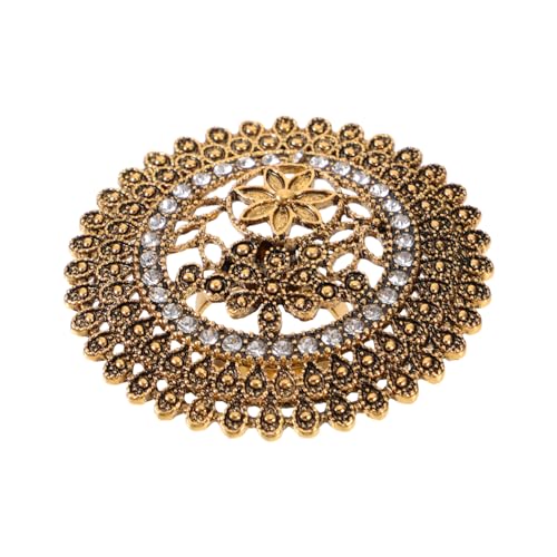 FRCOLOR 1 Stück Extravaganter Damenring mit Funkelnden Zirkonia Vintage Ethno Elegant für Besondere Anlässe Outfits von FRCOLOR