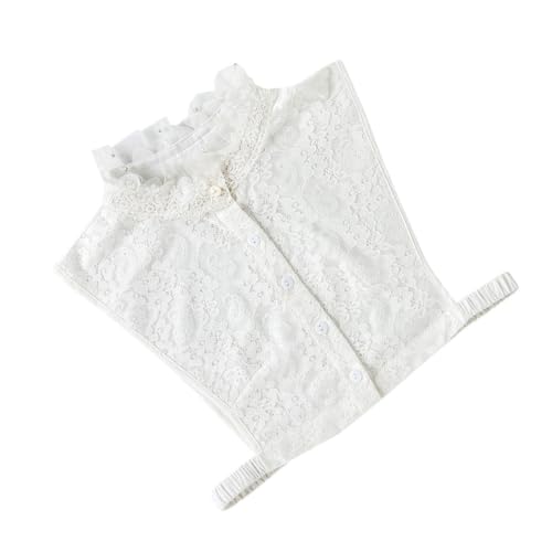 FRCOLOR Fake-kragen Für Damen Chiffon-material Abnehmbar Westen-stil Mit Rüschen Für Hemden Und Pullover Hautfreundlich Leicht Und Atmungsaktiv von FRCOLOR