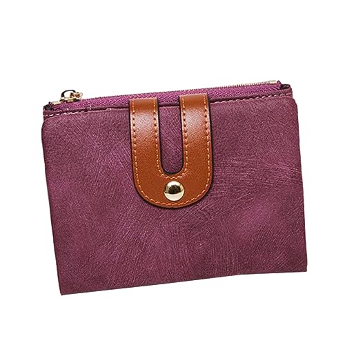 FRCOLOR Münzbörse Aus Pu- Mit Reißverschluss Und Schnalle Faltbare Geldbörse Mit Münzfach Aufbewahrungstasche Für Karten Und Münzen von FRCOLOR