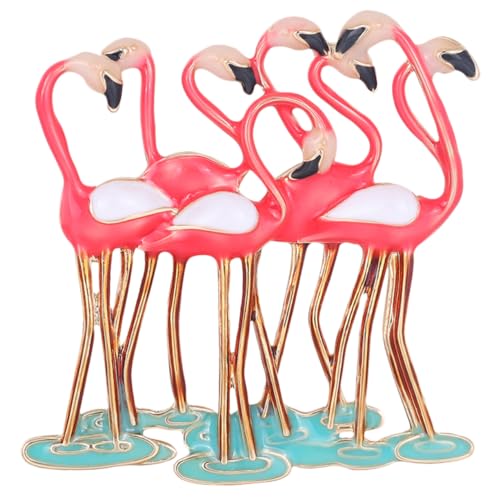 FRCOLOR Flamingo Brosche Kreative Brustnadel Modekleidungsschmuck Partybrosche Filigrane Verarbeitung Langlebiges Design Für Jacken Mäntel Und Mehr von FRCOLOR