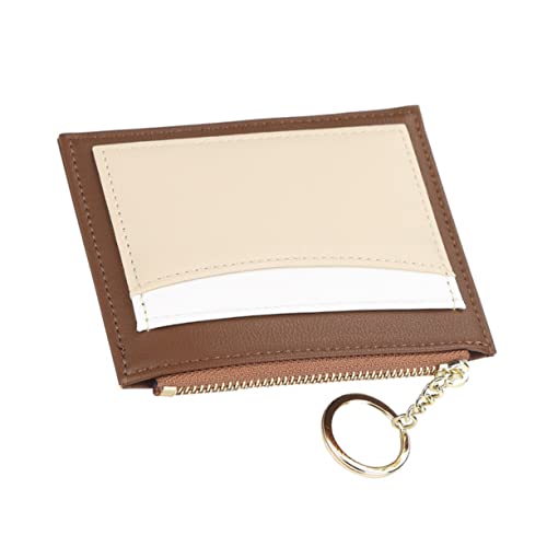 FRCOLOR 1 Stück Geldbörse Mit Mehreren Karten Splice-geldbörse Geldbörse Für Frauen Mode Brieftasche Geldbörse Mit Reißverschluss Für Damen Brown von FRCOLOR