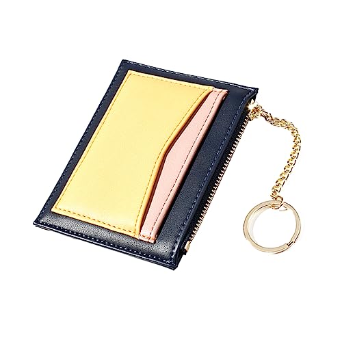 FRCOLOR 1 Stück Geldbörse Mit Reißverschluss Splice-geldbörse Reißverschluss Brieftasche Geldbörse Für Frauen Mode Brieftasche Blau von FRCOLOR